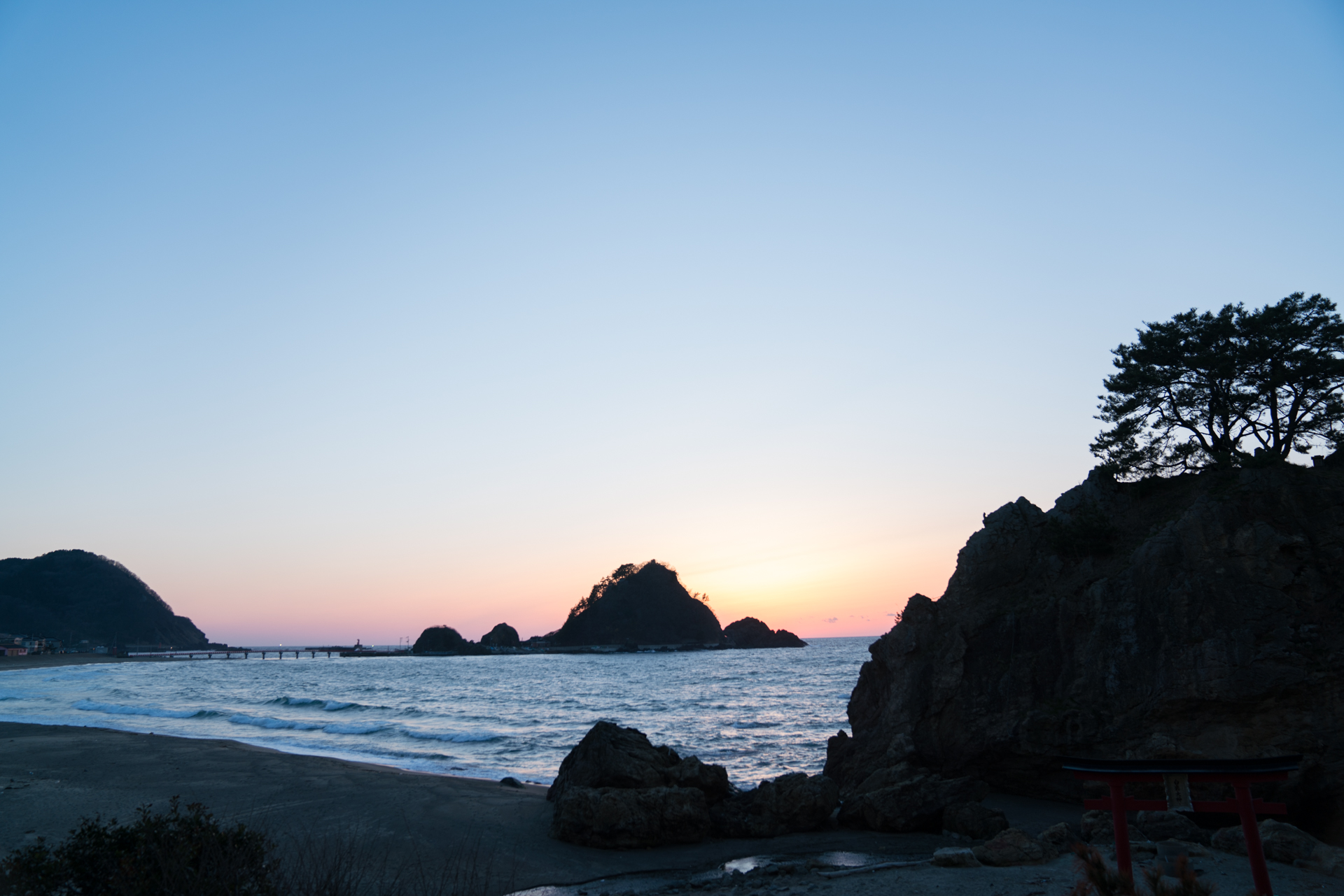 日本海の夕焼け
